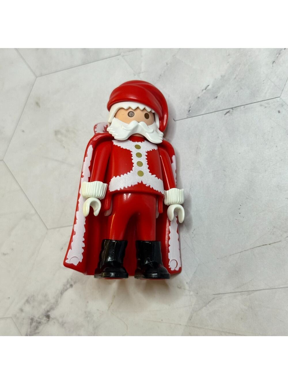 Vintage Playmobil Santa Claus Figure Cap Robe Christmas Winter Holiday EUC